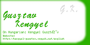 gusztav kengyel business card